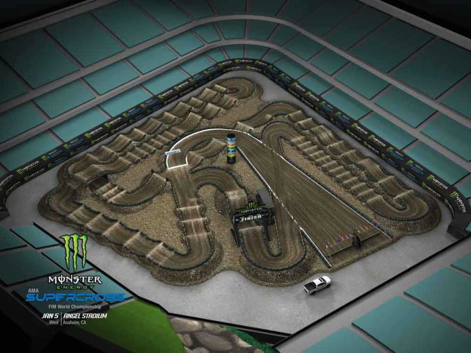 2019 Supercross Anaheim 1 Track Map