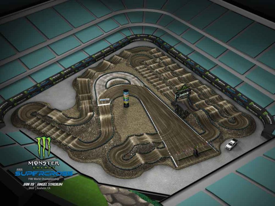 2019 Supercross Anaheim 2 Track Map