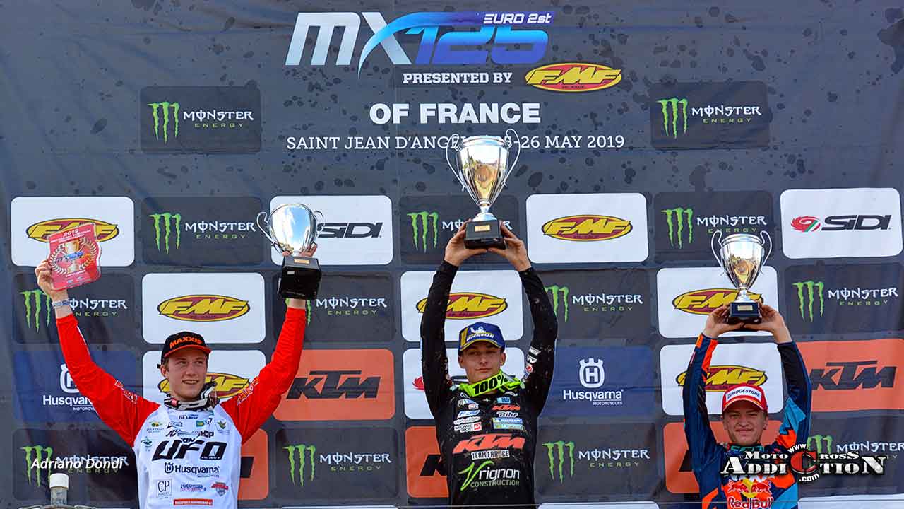 2019 EMX125 Round of France Saint Jean d'Angely Podio